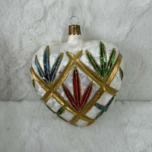 Waterford Holiday Heirlooms Lismore Heart Ornament 1999 Limited Series - Picture 4 of 5